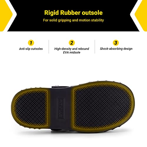 FitVille Wide Chef Clogs for Men Slip Resistant Kitchen Work Shoes Non-Slip for Food Service Waterproof with Arch Support3