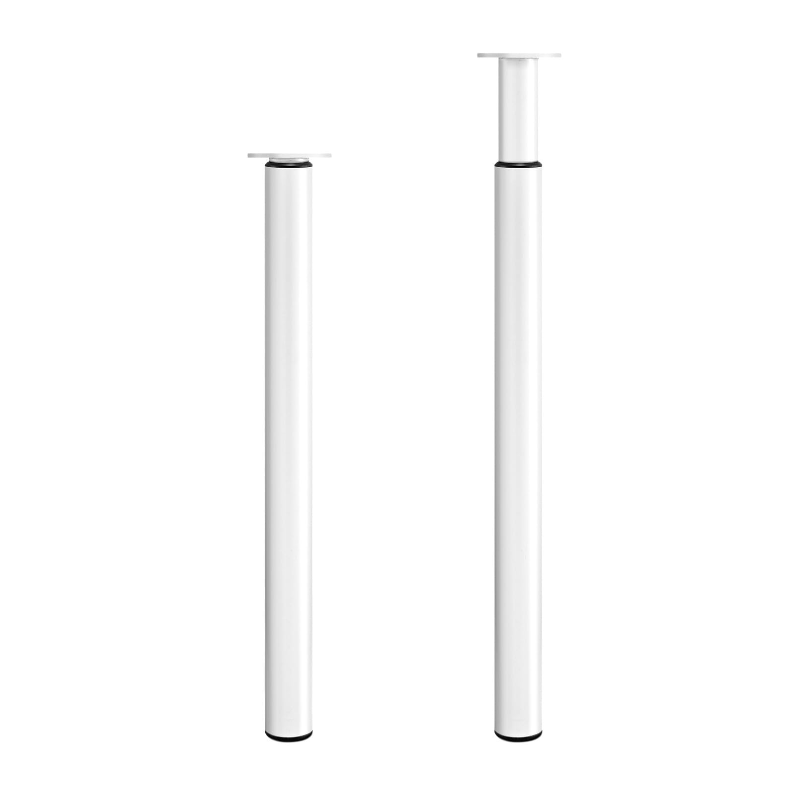 ARATERVIO Verstellbare Möbelbeine aus Edelstahl – Höhenverstellbare Tischbeine 710–1100 mm, Ø60 mm, rutschfeste Basis, Robuste und Langlebige Tischbeine für Küche