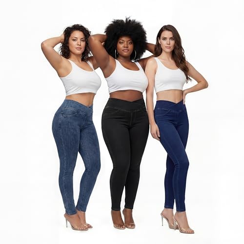 Image of BRXL Skinny Jeans for Women High Waisted Jegging Denim Legging with Pockets