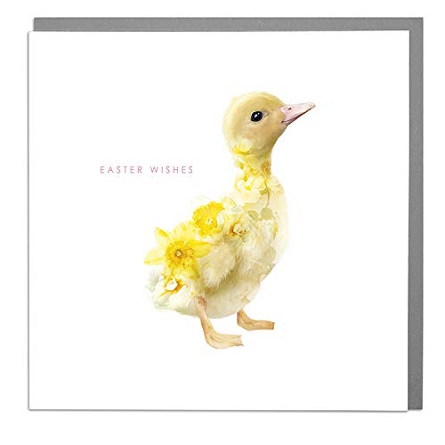 Lola Design - Happy Easter Card - Blank Cards and Envelopes - Single Duckling Card