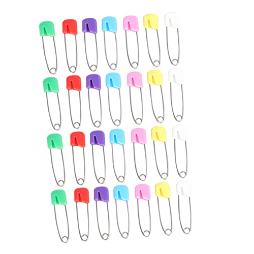 100pcs Pins Locking Plastic Heads S Size Sturdy for Diaper Nursing Easy to Open Cartoon Design