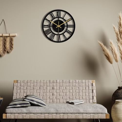 Reloj de pared moderno negro acrílico silencioso 12 in miniatura 3