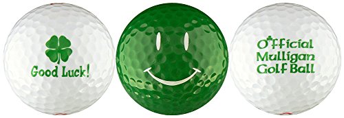 EnjoyLife Inc Good Luck Shamrock w/Green Happy Face Golf Ball