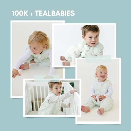 Image of Tealbee Dreamsuit Toddler Sleep Sack with Feet - Walker Sleep Bag with Legs, Rayon made from Bamboo, Winter 1.5 TOG, 2-Way Zipper, 12m-2T - Seashell