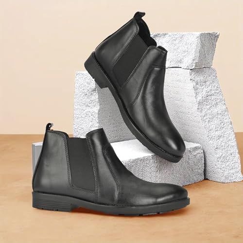 Image of NARKI Leather Chelsea Boots for Men|Soft Cushioned Insole, Slip-Resistance for Men 7003