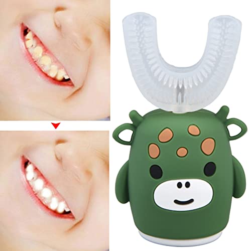 Topyond Kinder U-förmige Elektrische Zahnbürste für Kinder-Kleinkind-Zahnbürste, Weiche Zahnbürstenborsten Für Kinder, Automatische Weiche Zahnbürste, Cartoon, Wiederaufladbar(Child) – Bild 3