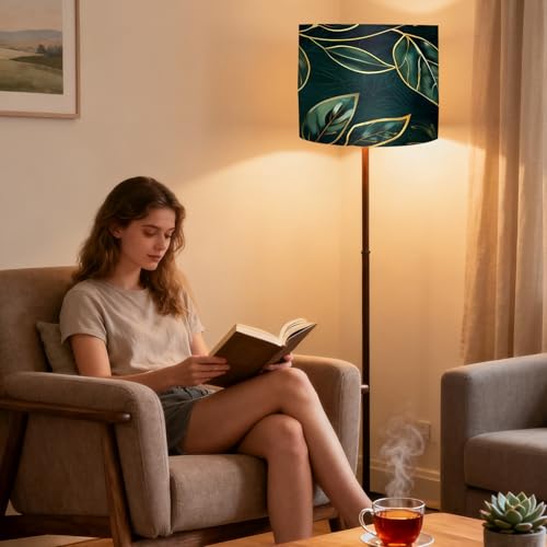 Image of Nuxovilar Lamp Shades Set of 2, 13 inch Top x 13 inch Bottom x 10 inch High (Spider)