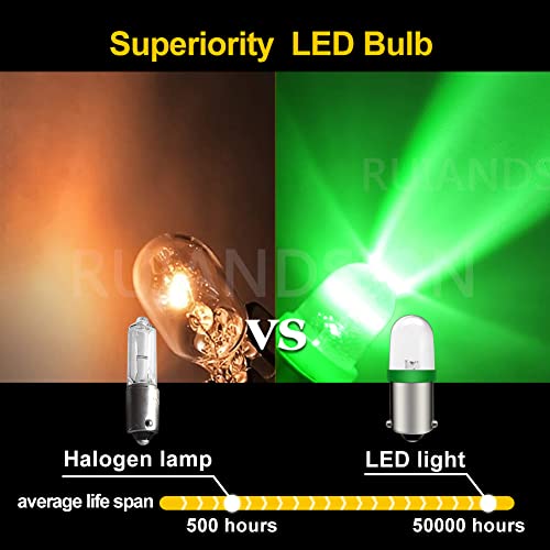 Bombilla LED BA9S verde para señalización industrial miniatura 5
