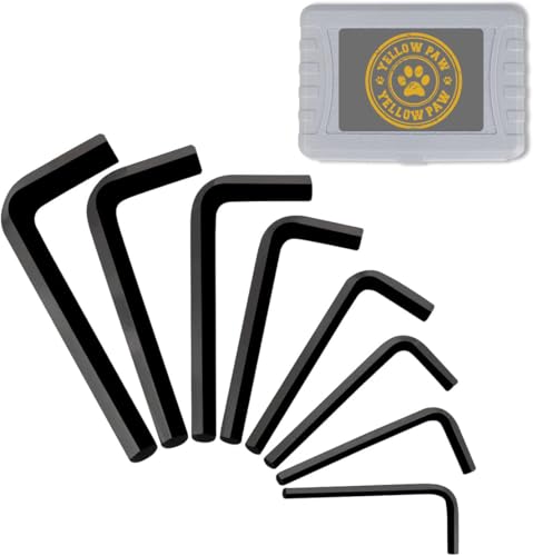 Yellow Paw Jumbo Allen Wrench Set (8 Pack - Extra Large Hex Key Set) Metric Sizes 7mm 8mm 9mm 11mm 12mm 14mm 15mm and 17mm