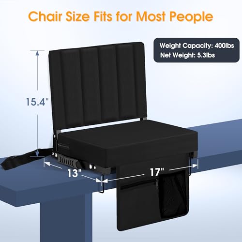 image for Halituny Stadium Seat for Bleachers with Back Support, Portable Bleach
