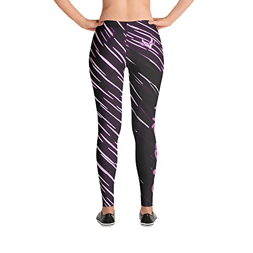 Neon Legging Violet femme blanc XL avec design asymétrique unique