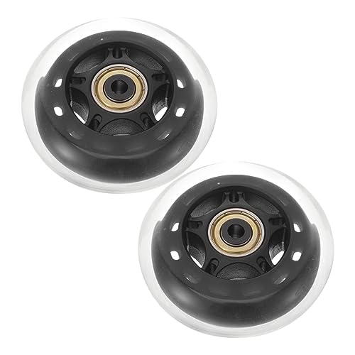 TEHAUX Skate Wheels Replacement 2 Pcs 3 Inches Outdoor Roller Skate Wheels for Skating Shoes