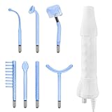 Elitzia Hochfrequenz-Elektrotherapie-Stab Multifunktionaler tragbarer Handlicht-Therapie-Stab für Akne-Haut-Verjüngung Haar-Wachstum-Gesichtsgerät (mit 7 Röhren Blau) ETSC640