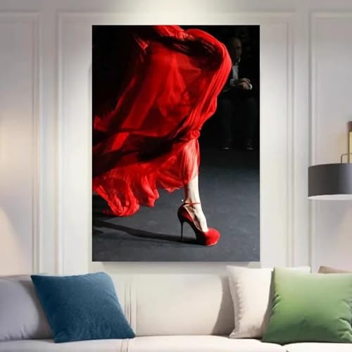 Impression sur toile femme d'art moderne | Toile déco haute définition 50 x 70 cm