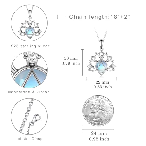 Sobriety Necklace Sterling Silver AA Necklace NA Necklace Recovery Symbol Necklace Lotus Sobriety Gift for Women4