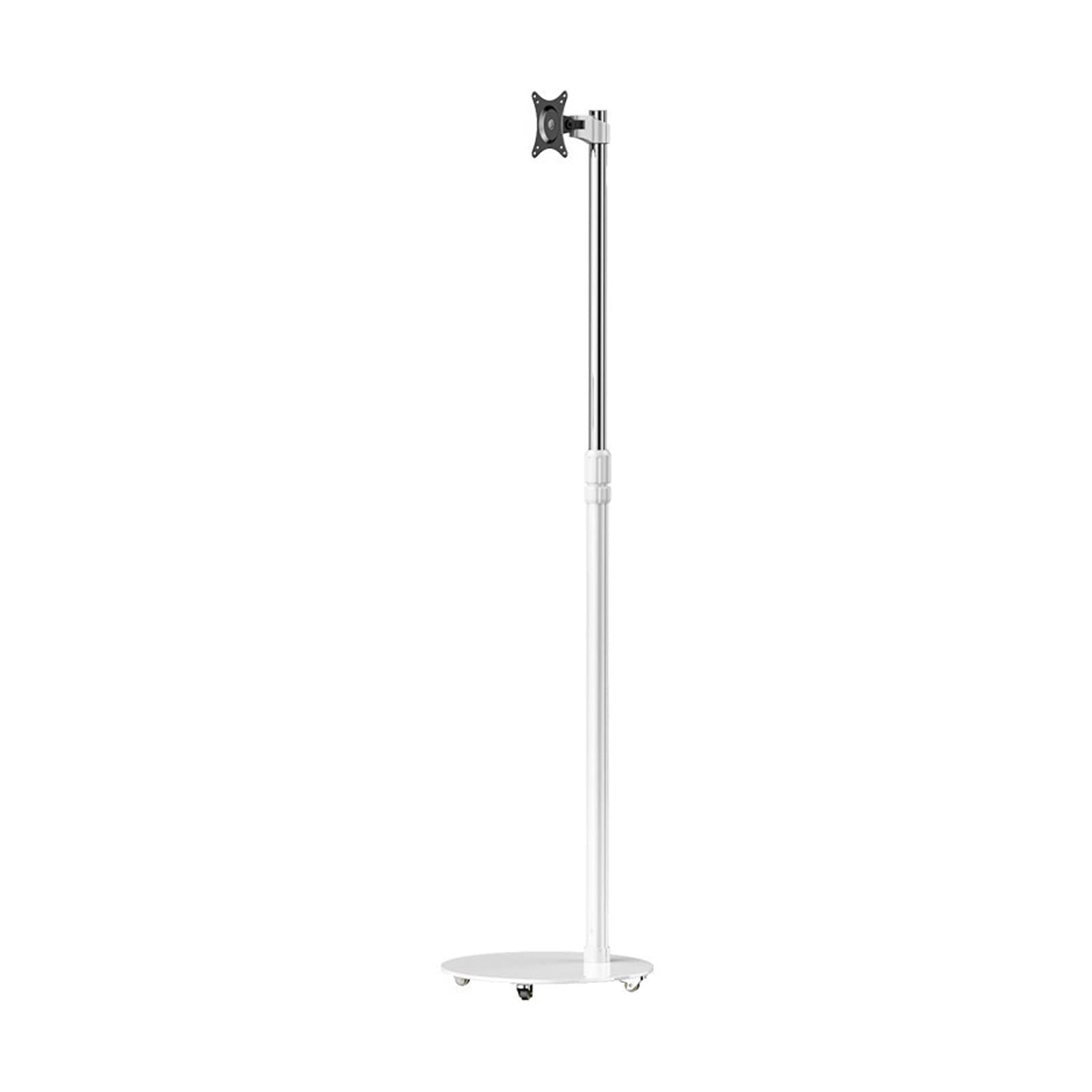 asdchZen Mobile Tv Cart With Wheels,Portable Floor Tv Stand With Angle Adjustment,For 13-42 Inch Flat Screen/Curved Tvs And Monitors