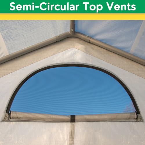 Image of Miracle-Gro Walk-in All-Season Greenhouse, Chalk, 6 x 4 x 6 ft