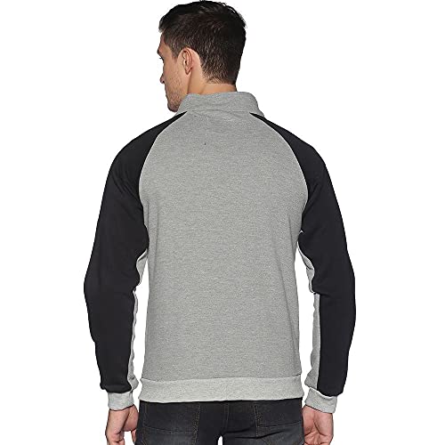 Image of Campus Sutra Men Cotton High Neck Sweatshirt