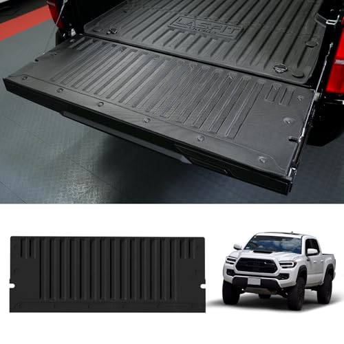 Image of LASFIT Tailgate Mat for Toyota Tacoma 2024-2026 (Not Fit Drop-in Liners), All Weather Truck Tailgate Liner for Tacoma TPE Tailgate Protector Liner Tacoma 2024 2025 2026 Accessories, Black