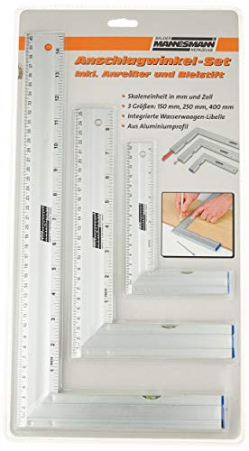 Mannesmann Joiner's Square Set (3 Pieces), Silver - Image 2