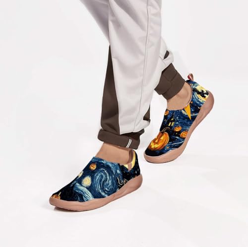 Men's Casual Comfort Travel Shoes Lightweight Knit Walking Shoes Halloween Series4