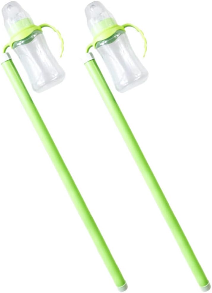 GANAZONO 2pcs Transparent Fish Feeder Bottle with Pole Carp Bottle for Aquarium Convenient Fish Feeding Supplies Sturdy Design for Cherry and Dwarf Carp