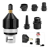 Robustes und langlebiges Material: Dieser SUP-Pumpenadapter besteht Das Ventilschaftende aus legierten bietet einen starken Dichtungsleckschutz und eine dauerhafte Verwendung. ist stabil und langlebig. Und es verfügt über eine hohe Druckfestigkeit, Kompaktheit und Dichtheit.