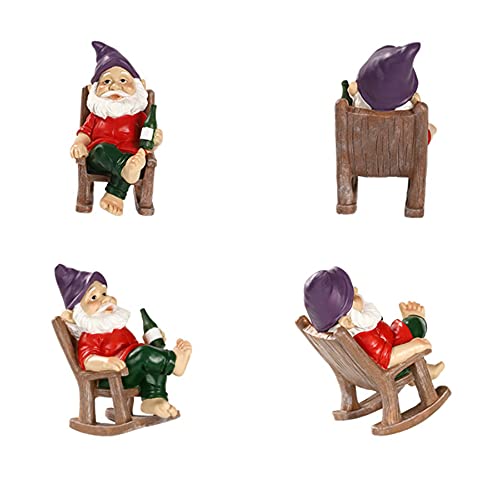 Miniatura 5 de Suq Hongo Y Enano Pequeño Gnomos De Jardín En Miniatura, Adornos De Jardin Gnomo, Figuras De Resina, Estatuas De Jardín, Para La Decoración Del Césped De Las Plantas En Macetas Del Patio Casero Yy