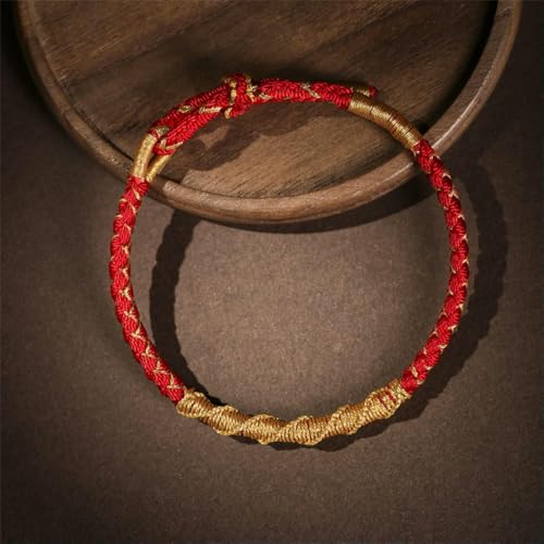 VIXDA Dragon Scale Rope Bracelet Handmade Braided Red String - Adjustable Couple Gift for Men Women Lucky Charm Jewelry