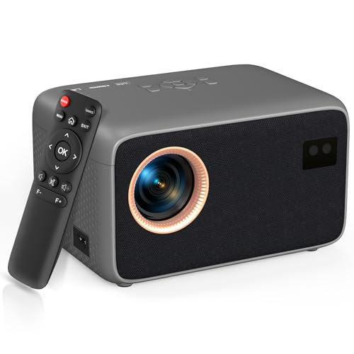 Image of Native 1080P Projector with WiFi and Bluetooth, Movie Projector with Auto Focus, Compatible with phone/TV Stick/HDMI/USB/Laptop/DVD/PS5, Mini Projector for Indoor Outdoor Movies