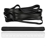 Strapazierfähige Gummibänder, schwarz, groß, dick, elastisch, 30 x 1,5 cm, für Mülleimer, stark, langlebig, breite Wickelbänder für Industrie, Zuhause, Büro, Schule, Aktenordner, Mülleimer, 20 Stück