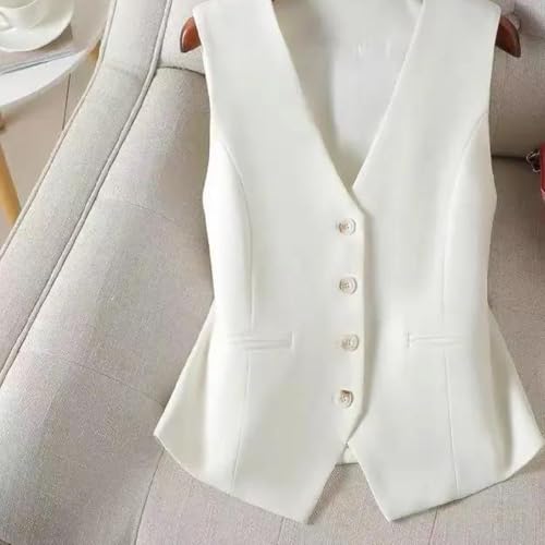 Chaleco tipo blazer con botones corte entallado mujer formal 7
