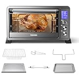 10-in-1 Cooking Versatility: One countertop oven for your everyday cooking needs. Functions include Toast, Bake, Broil, Pizza, Cookies, Defrost, Reheat, Rotisserie, Keep Warm, and Convection for effortless meal preparation. Powerful Convection Cookin...
