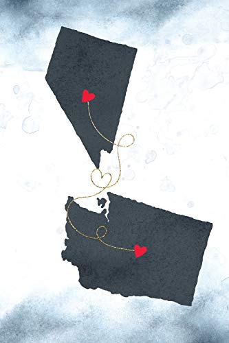 Nevada & Washington: Long Distance Out of State Notebook - Blank Lines (Together Forever Never Apart US States Journals)