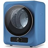 Auertech 1.5 Cu.Ft Portable Clothes Dryer, 850 W Front Load Electric Dryer Machine with Stainless Steel Drum, Simple Control Knob, Compact Tumble Dryer for Laundry Apartment, Dorm, RV, Blue
