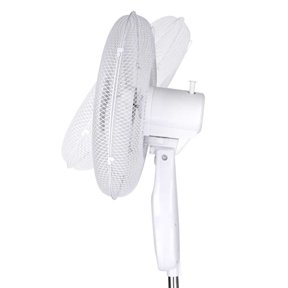BAKAJI Ventilatore a Colonna Piantana Potenza 50W Diametro Pale 40cm 3 Velocità Selezionabili Funzione Timer Altezza regolabile Oscillazione Orizzontale e Telecomando x Controllo a Distanza (Bianco)
