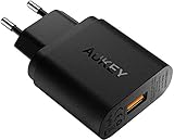 AUKEY Quick Charge 3.0 USB Ladegerät 19,5W USB Netzteil für Samsung Galaxy S8/S8+/Note 8, LG G5/G6, Nexus 5X/6P, HTC 10, iPad Pro/Air, Wireless Ladegerät usw