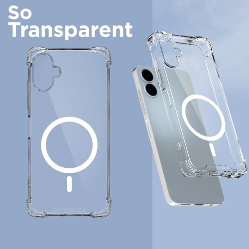 Image of Amazon Basics Back Cover for Samsung Galaxy F70e 5G | M07 | F07 | A07 | A07 5G Mag-Safe Shockproof PC + TPU Protective Case Magnetic Support Bumper Case (Transparent Mag-Safe)