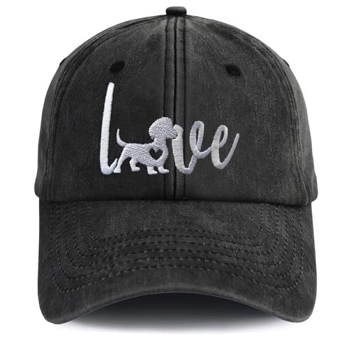 Gorra bordada para mujer con diseño de perro dachshund