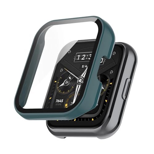 Image of Removable Screen Protector Watch Case Cover Compatible with Amazfit | Realme | Redmi Anti Scratch 360 Full Bumper Cover Shockproof Cases for Men and Women (Realme Watch 2 Pro (Green))