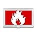 Fire Red Square Warning Mark Business Card Holder Case Pocket Box Wallet