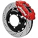 WILWOOD 140-13330-DR KIT,FRONT,FORD BRONCO,76-77DANA 44,14.00 ROTOR,FNSL,DISC SPINDLE,DRILLED,RED,W/LINES