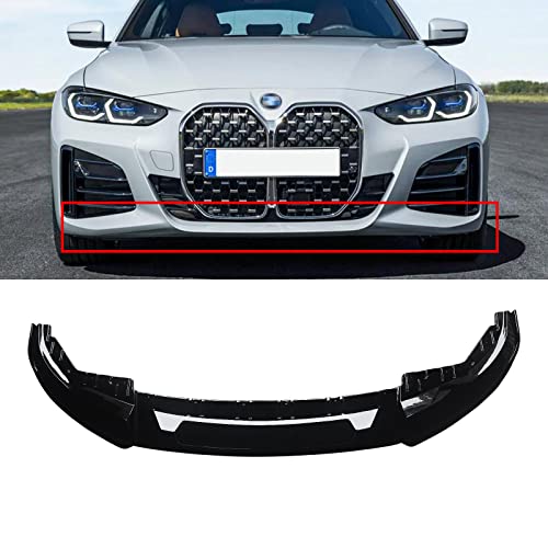NINTE Front Bumper Lip for 2021-2025 BMW 4 Series G26 M440i Gran Coupe M Performance Gloss Black 1 Piece Front Lower Bumper Chin Lip Spoiler Splitter