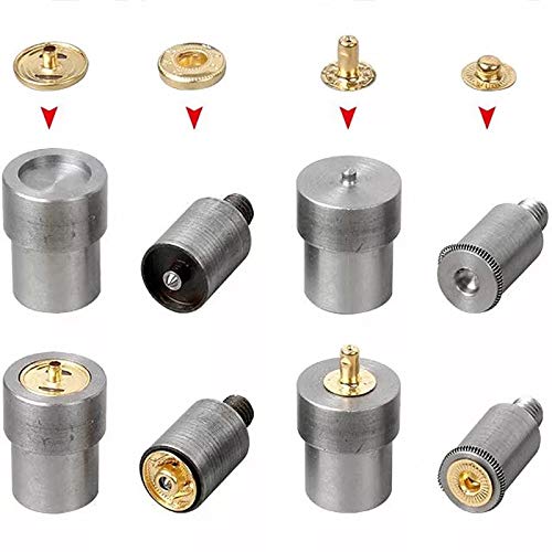 Trimming Shop 15Mm S Spring Press Studs Dies With Universal Green Hand Press Machine, Snap Fastener Installation Tool For Fixing And Fastening Clothes, Jacket, Diy Project, Leathercraft #TOP2