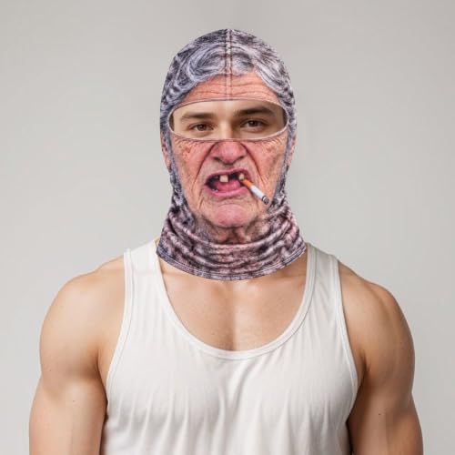 Old Man Ski Mask Funny Realistic Face Balaclava 3D Printed Full Face Winter - image 6