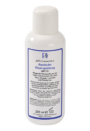 Basische Haarspülung pH 7, 5, für langes strapaziertes Haar intensivpflege für das Haar, ohne Silikone, ph-Cosmetics, 200ml Cover