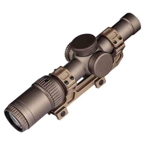 1-6x24 HD Second Focal Plane Riflescopes Hunting Gun Sight for Airsoft Pistols Rifles with Dual Ring Scope Mount Cover