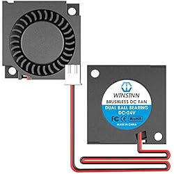 Ventilador Turbina 12V WINSINN Ventilador de 30 mm, 12 V, 3010, doble rodamiento de bolas, 30 x 10 mm, turbina turbo – alta velocidad (paquete de 2 unidades)
