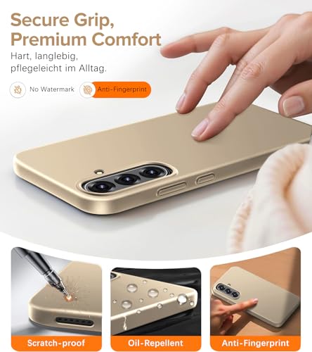 Coque Galaxy A57 5G antichoc et antidérapante - Housse fine et rigide dorée - 4