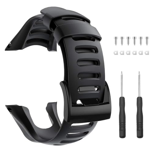 FFHDJL Para Suunto Ambit 3 Band, Correa de repuesto para Suunto Ambit 3 Strap - Correa de reloj premium para Suunto Ambit 3 Peak, 3 Sport, 3 Run, 2R, 2S, 2, 1(Black)